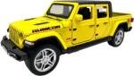  Macheta auto Jeep Rubicon galben metal 1: 32 galben sunete lumini deschide usile si capotele