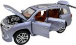 Jie Gao Macheta Lexus LX570 gri 1: 24 lumini sunete pull back usi capota si portbagaj functionale (JPT)