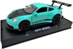 JPT Macheta Porsche GT3 RS verde 1: 32 replica metal cu sunete lumini deschide usile si capotele (JPT)