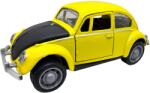 JPT Macheta Volkswagen Beetle galbena 1: 36 metal model pull back usi functionale sunet si lumini (JPT)