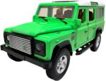  Macheta Land Rover Defender 110 verde 1: 32 replica metal lumini si sunete usi capota deschise