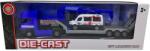 Alloy Set Macheta Camion platforma albastru cu ambulanta (JPT)