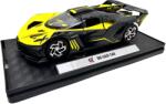  Macheta Bugatti Bolide galben negru 1: 32 metal cu lumini si sunete deschidere completa