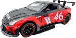 Jiaye Macheta Nissan GT-R Racing rosu 1: 22 replica metal lumini si sunete usi capota si portbagaj deschise (JPT)