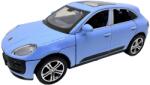  Macheta Porsche Macan Turbo albastru 1: 32 replica metal lumini si sunete usi capota si portbagaj deschise