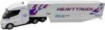 MeiChiJIe Macheta Tir Tesla Semi alb 45 cm replica metal si plastic lumini si sunete remorca se deschide (JPT)