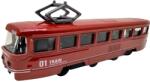 Alloy Macheta tramvai maro metal jucarie die-cast 20 cm usi deschise (JPT)