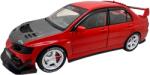 Jinlifang Macheta Mitsubishi Lancer Evo 9 rosu 1: 24 replica metal lumini si sunete deschide usi capota si portbagaj (JPT)
