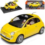 Motormax Macheta Fiat 500 Motormax 2009 1: 24 replica metal galben (JPT)