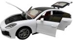  Macheta Porsche Panamera 1: 24 replica metal alba lumini si sunete usi capota portbagaj deschise cu functie pull back