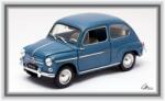 Magazine Models Macheta 1960 Fiat 600d 1: 24 replica metal Albastru (JPT)