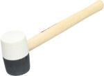 FASTER TOOLS Ciocan cauciuc alb-negru cu maner din lemn 225gr Faster Tools (5907078946382) Ciocan
