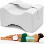 Linomag Perna Ortopedica pentru Genunchi si Picioare cu Banda de fixare, Linomag®, din Spuma cu Memorie, Suport Ergonomic pentru Alinierea Coloanei, Soldurilor si Genunchilor, Reduce Presiunea Articulara, Hus