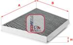 SOFIMA Filtru aer habitaclu / polen SOFIMA S 4133 CA (S 4133 CA)