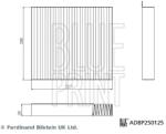BLUE PRINT Filtru aer habitaclu / polen BLUE PRINT ADBP250125 (ADBP250125)