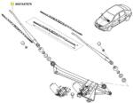 Renault Brat stergator, parbriz ORIGINAL RENAULT 6001547875 (6001547875)