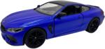 Welly Macheta BMW M8 Coupe albastru replica metal cu usi deschise si mecanism pull back fara cutie proprie (JPT)