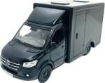  Macheta Mercedes Sprinter neagra duba transport replica metal cu usi deschise si mecanism pull back fara cutie proprie