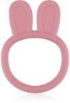 Petite&Mars Silicone teether Bunny 0m+ jucărie pentru dentiție Dusty Rose 1 buc