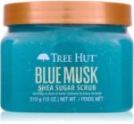 Tree Hut Shea Sugar Scrub Blue Musk cukros test peeling 510 g