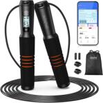 Renpho set coarda pentru sarit smart renpho q001, 4 moduri, bluetooth, analiza datelor in aplicatie, adulti, copii (95-PEU-R-Q001-BK)