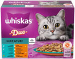 Whiskas Duo Surf & Turf Alutasakos Macskaeledel Aszpikban (Tőkehal és Csirke, Lazac és Pulyka, Tonhal és Pisztráng, Baromfi és Marha) - 12x85 g