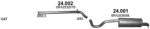Polmostrow Kipufogó szett- SEAT Toledo / Skoda Rapid 1.4 D / 1.6 D (2012-2019) (SET-POL-24002-24001)