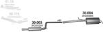 Polmostrow Közép + Hátsó kipufogó szett szerelvényekkel - VOLKSWAGEN Caddy Maxi III (1.6, 2007-2015) (SET-POL-30003-30004)