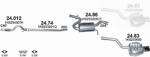 Polmostrow Komplett kipufogó rendszer - SKODA Octavia II / VW Golf V / Jetta V ( 1.4 TSI, 2005-2013) (SET-POL-24012-2474-2486-2483)