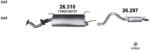 Polmostrow Közép + Hátsó kipufogó szett szerelvényekkel - TOYOTA Land Cruiser (4.7 V8, 4WD, 5 ajtós, 1998-2007) (SET-POL-26310-26297)