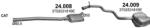 Polmostrow Közép és Hátsó kipufogó szett - SKODA Superb (1.8 TSi, 2008-2015) (SET-POL-24008-24009)