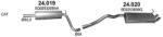 Polmostrow Közép + Hátsó kipufogó szett szerelvényekkel - SKODA Octavia III ( 1.4 TSI, 2012-2020) (SET-POL-24019-24020)