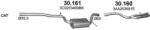 Polmostrow Közép + Hátsó kipufogó szett szerelvényekkel - VOLKSWAGEN Passat B7 / CC (2.0 D, 2010-2014) (SET-POL-30161-30160)