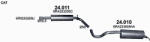 Polmostrow Kipufogó szett- SEAT Toledo / Skoda Rapid 1.4 TSi (2012-2015) (SET-POL-24011-24010)