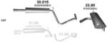 Polmostrow Kipufogó szett- SEAT Leon III 1.0 TSi (2015-2020) (SET-POL-30015-2380)