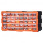 VivaTechnix Organizator accesorii cu 40 sertare, Plastic, 49.5x16x25.5 cm