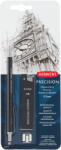 Derwent Blister creion mecanic 0.7mm profesional negru +mine + 2 radiere Derwent (DW2302429)