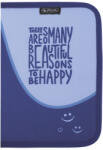 Herlitz Penar echipat cu 1 fermoar si o clapa Herlitz 400211272, 26 piese, Motiv Be happy (400211272) Penar