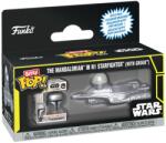 Funko Mini figurina Funko Bitty POP! Rides: Star Wars - The Mandalorian în N1 Starfighter (cu Grogu) (114016) Figurina