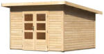 Karibu Northeim 4. Kerti ház, natúr fából 369 cm x 309 cm