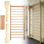  Bordásfal inSPORTline Shapemar 220x90 cm, nagyobb távolság a faltól, tömör bükkfa, 2 x lakkozott felület, tartozékok rögzítésének lehetősége