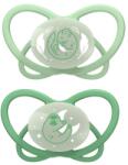 Nip Suzete din silicon NIP - My Butterfly Night Green, 5-18 luni, 2 bucăți, verzi (4000821426245)