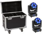 EUROLITE Set 2x LED TMH-H240 Beam/Wash/Flower Effect + Case