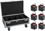 EUROLITE Set 6x AKKU UP-4 QCL Spot QuickDMX MK2 + Flightcase with wheels and charging function