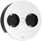 Bachmann Contact pentru încastrat Bachmann - TWIST 2, 2x Schuko, 2 m, rotund, alb (946.200)