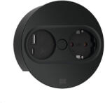 Bachmann Contact pentru încorporare Bachmann - TWIST 2, 1x Schuko, USB A+C, rotund, negru (946.104)