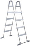  Medence létra, Azuro De Luxe, antracit, kétágú, 3+3 fokos, 120 cm magas medencéhez, rozsdamentes acél, műanyag lépcsőfokokkal (3EXX0739)