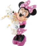 BULLYLAND Figurină Walt Disney Minnie Mouse cu cățeluș - 7 cm (15329) Figurina