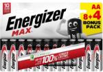 Energizer MAX tartós elem AA, alkáli, 12db/csomag E303325100 (E303325100)