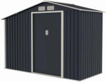 Wertcraft Prémium fém kerti fészer / fészer, MESTERINO Luke-A, Szürke/Bézs, méretek 278x131x195 cm, tolóajtókkal és fém talppal